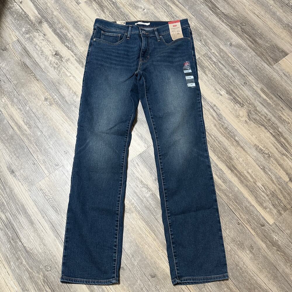 Levi's Women's 314 Shaping Straight Leg Jeans Size 31x32 Mid-Rise Stretch Denim